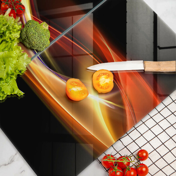 Copri piano cottura in vetro Fumo e luce astratti