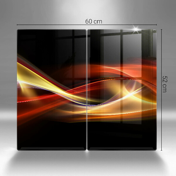 Copri piano cottura in vetro Fumo e luce astratti