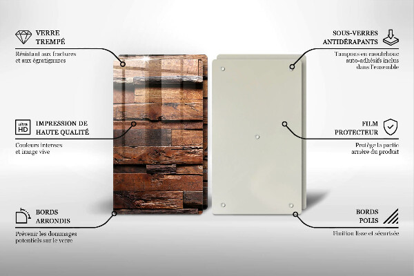 Copertura piano cottura Tavole di legno decorative