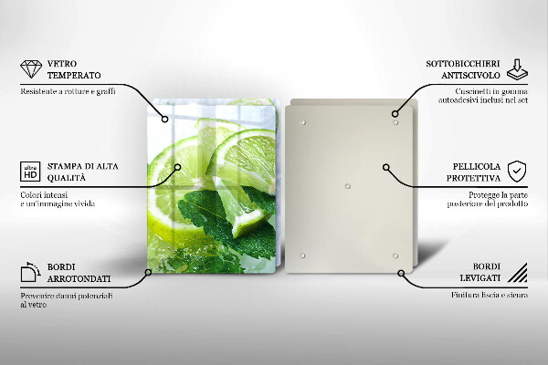 Copertura piano cottura Menta lime e ghiaccio