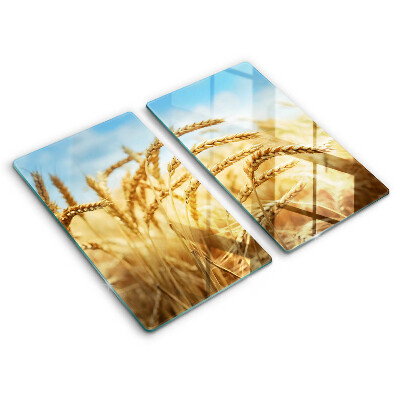 Copri piano cottura in vetro Spighe di cereali nel campo