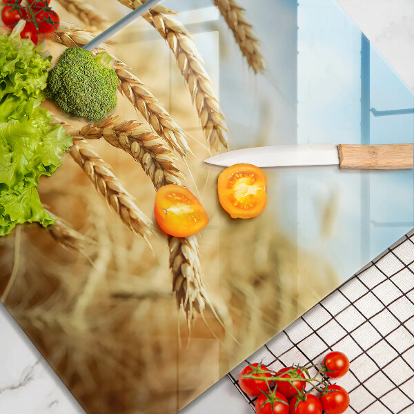 Copri piano cottura in vetro Spighe di cereali nel campo