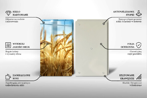 Copri piano cottura in vetro Spighe di cereali nel campo