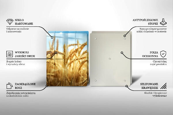 Copri piano cottura in vetro Spighe di cereali nel campo
