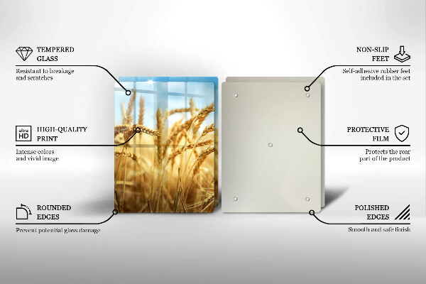 Copri piano cottura in vetro Spighe di cereali nel campo