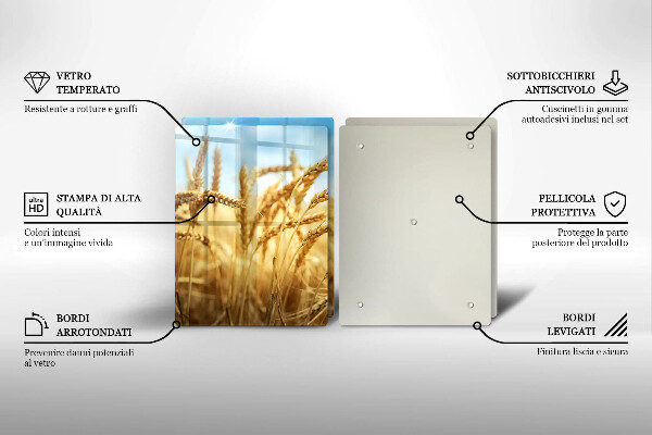Copri piano cottura in vetro Spighe di cereali nel campo