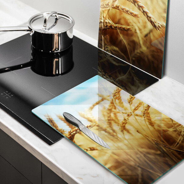 Copri piano cottura in vetro Spighe di cereali nel campo
