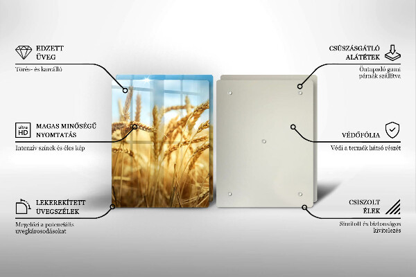 Copri piano cottura in vetro Spighe di cereali nel campo