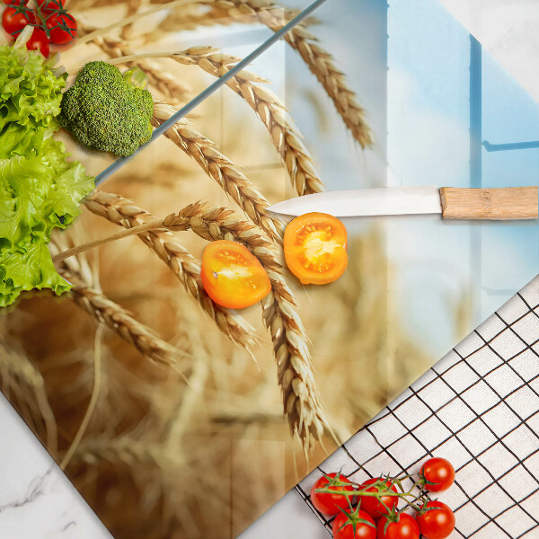 Copri piano cottura in vetro Spighe di cereali nel campo