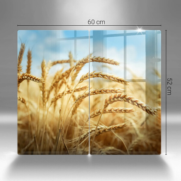 Copri piano cottura in vetro Spighe di cereali nel campo