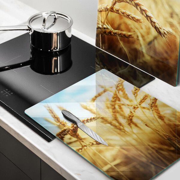 Copri piano cottura in vetro Spighe di cereali nel campo