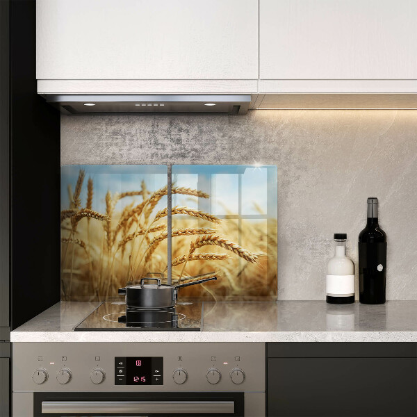 Copri piano cottura in vetro Spighe di cereali nel campo