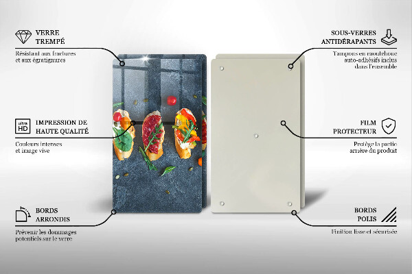 Copri piano cottura in vetro Panini Colorati