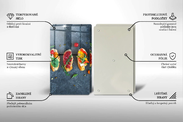 Copri piano cottura in vetro Panini Colorati