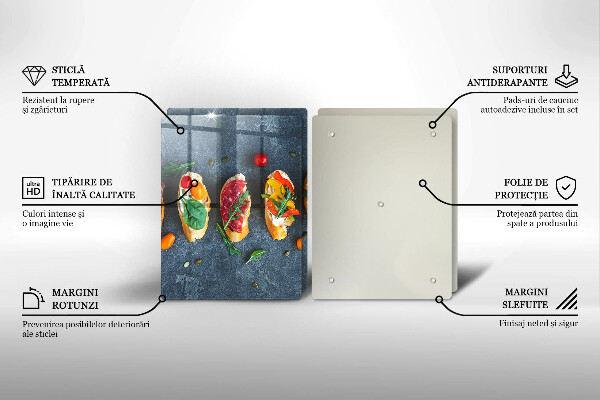 Copri piano cottura in vetro Panini Colorati