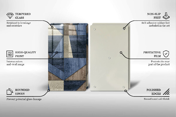 Copri piano cottura in vetro Astrazione geometrica