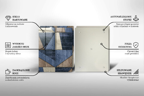 Copri piano cottura in vetro Astrazione geometrica