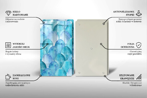 Copri piano cottura in vetro Scaglie di acquerello