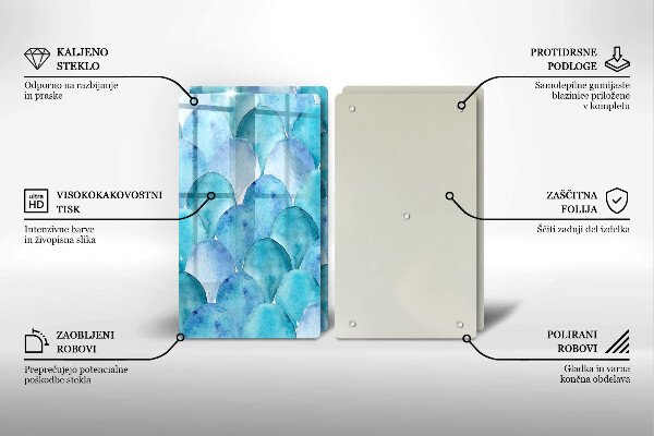 Copri piano cottura in vetro Scaglie di acquerello