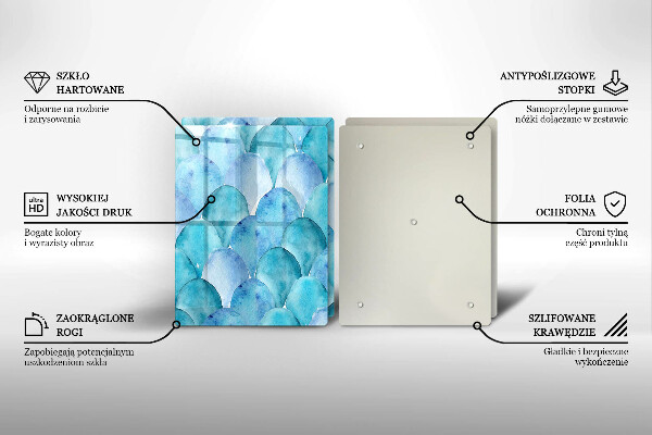 Copri piano cottura in vetro Scaglie di acquerello
