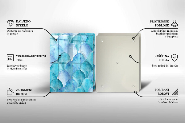 Copri piano cottura in vetro Scaglie di acquerello