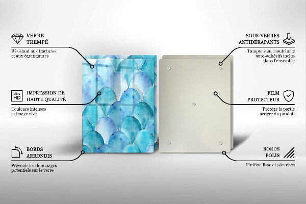 Copri piano cottura in vetro Scaglie di acquerello