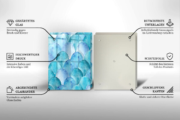 Copri piano cottura in vetro Scaglie di acquerello