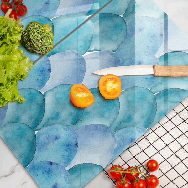 Copri piano cottura in vetro Scaglie di acquerello