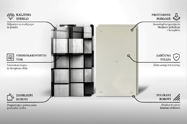 Copri piano cottura Sfondo di geometria 3D