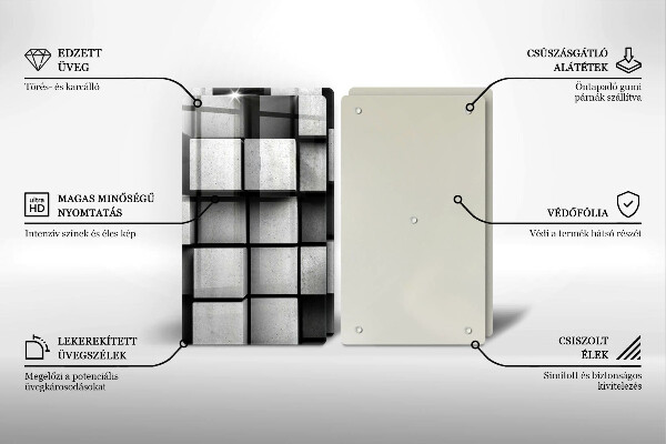 Copri piano cottura Sfondo di geometria 3D
