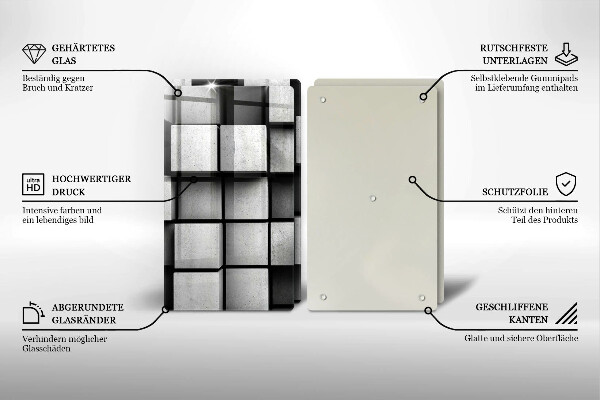 Copri piano cottura Sfondo di geometria 3D