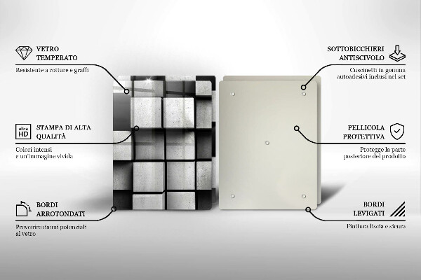 Copri piano cottura Sfondo di geometria 3D