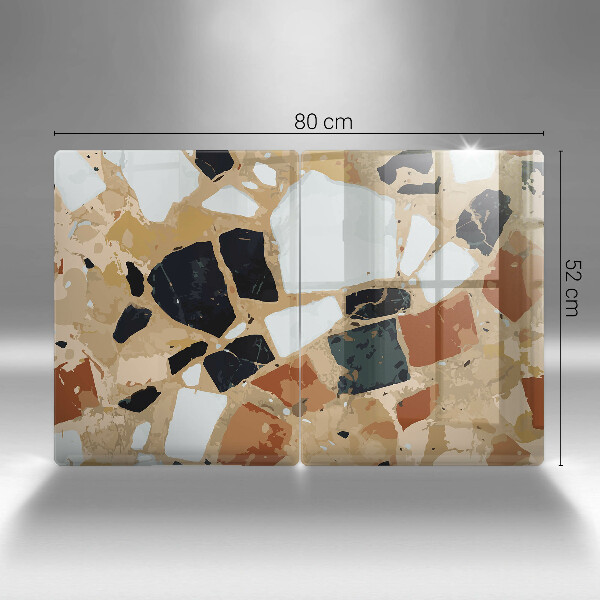 Copri piano cottura Piatto con pietre decorative