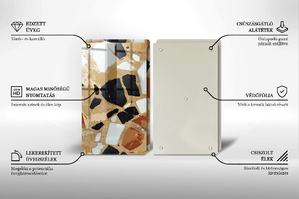 Copri piano cottura Piatto con pietre decorative