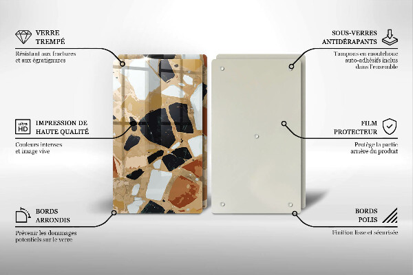 Copri piano cottura Piatto con pietre decorative