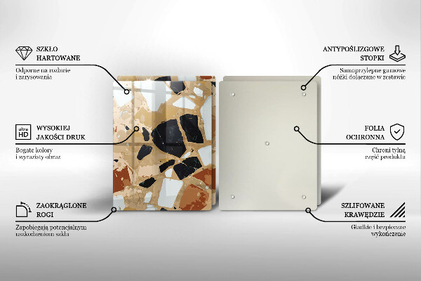 Copri piano cottura Piatto con pietre decorative