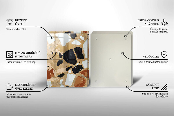 Copri piano cottura Piatto con pietre decorative