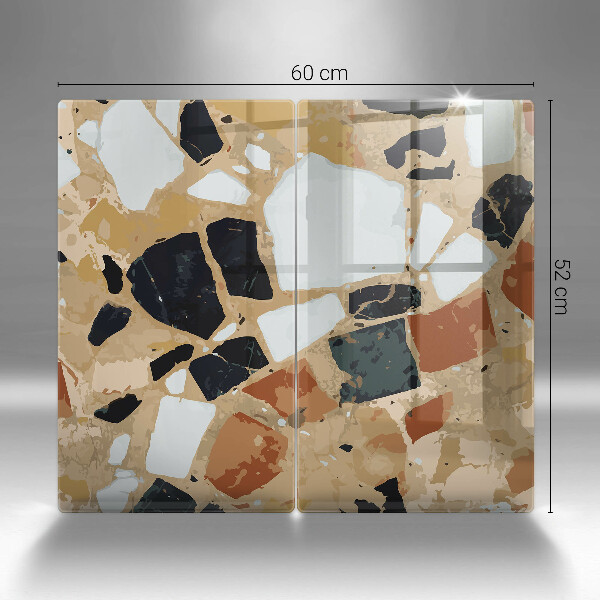 Copri piano cottura Piatto con pietre decorative