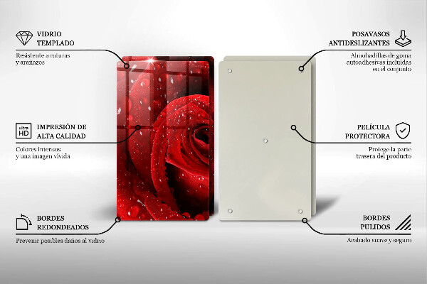 Copertura piano cottura Petali di fiori di rosa