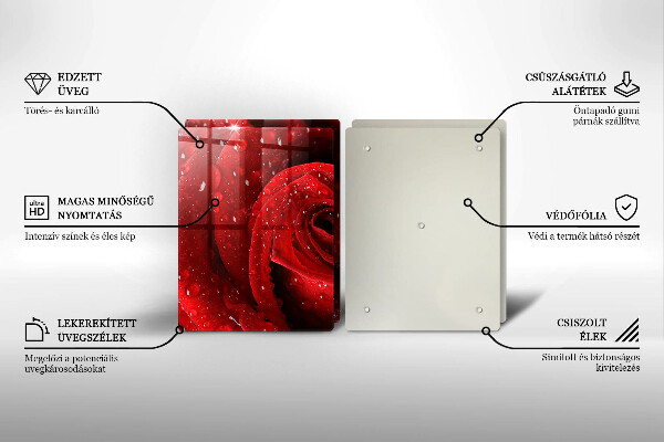 Copertura piano cottura Petali di fiori di rosa