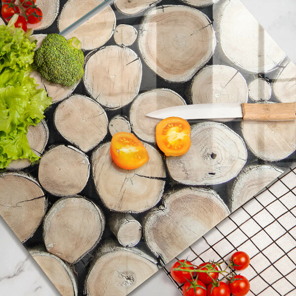 Copertura piano cottura Tronchi d'albero in legno