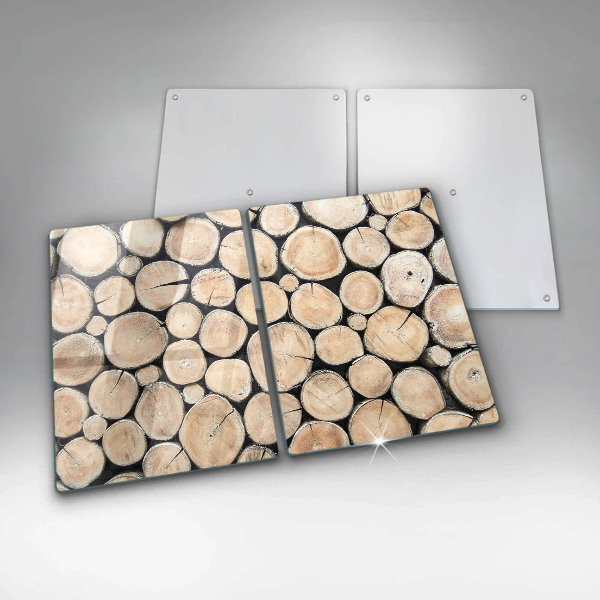 Copertura piano cottura Tronchi d'albero in legno