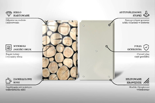 Copertura piano cottura Tronchi d'albero in legno