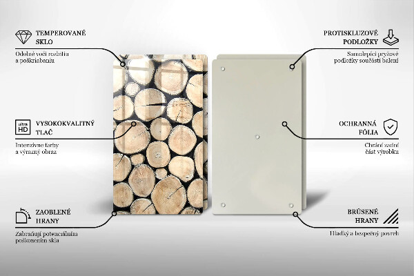 Copertura piano cottura Tronchi d'albero in legno