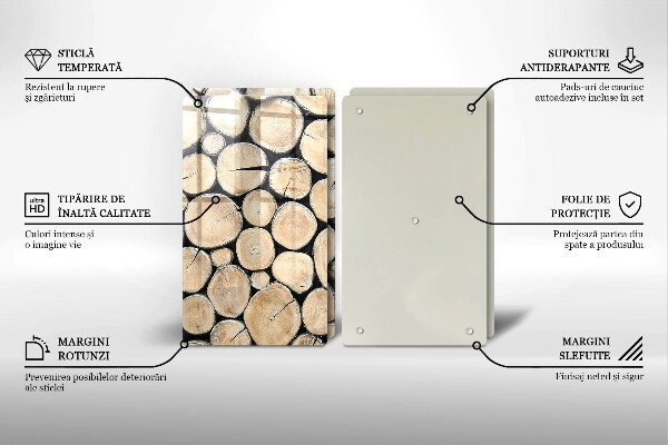 Copertura piano cottura Tronchi d'albero in legno