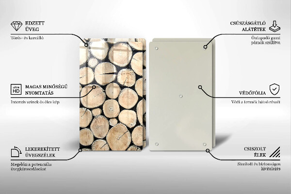 Copertura piano cottura Tronchi d'albero in legno