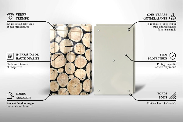 Copertura piano cottura Tronchi d'albero in legno