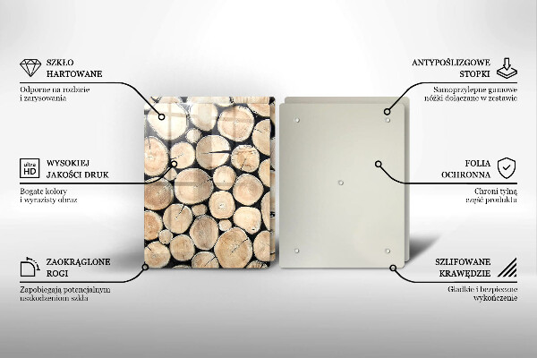 Copertura piano cottura Tronchi d'albero in legno