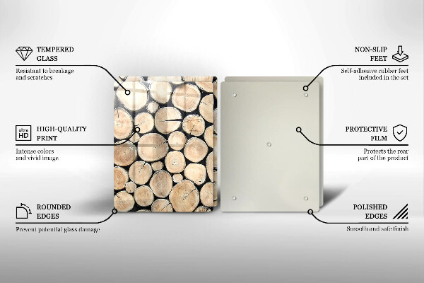 Copertura piano cottura Tronchi d'albero in legno