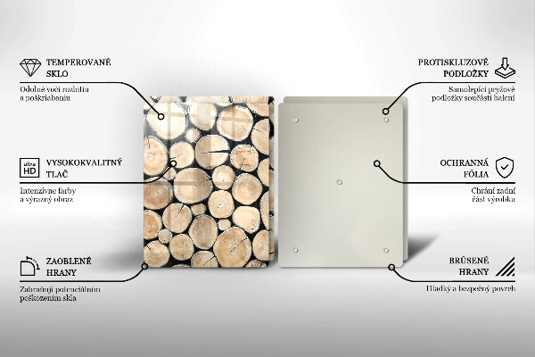 Copertura piano cottura Tronchi d'albero in legno